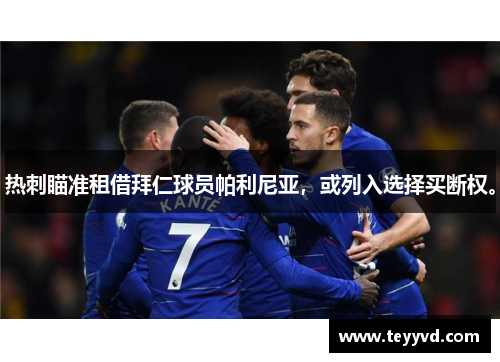 热刺瞄准租借拜仁球员帕利尼亚，或列入选择买断权。